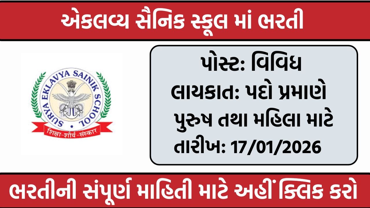 Eklavya Sainik School Recruitment