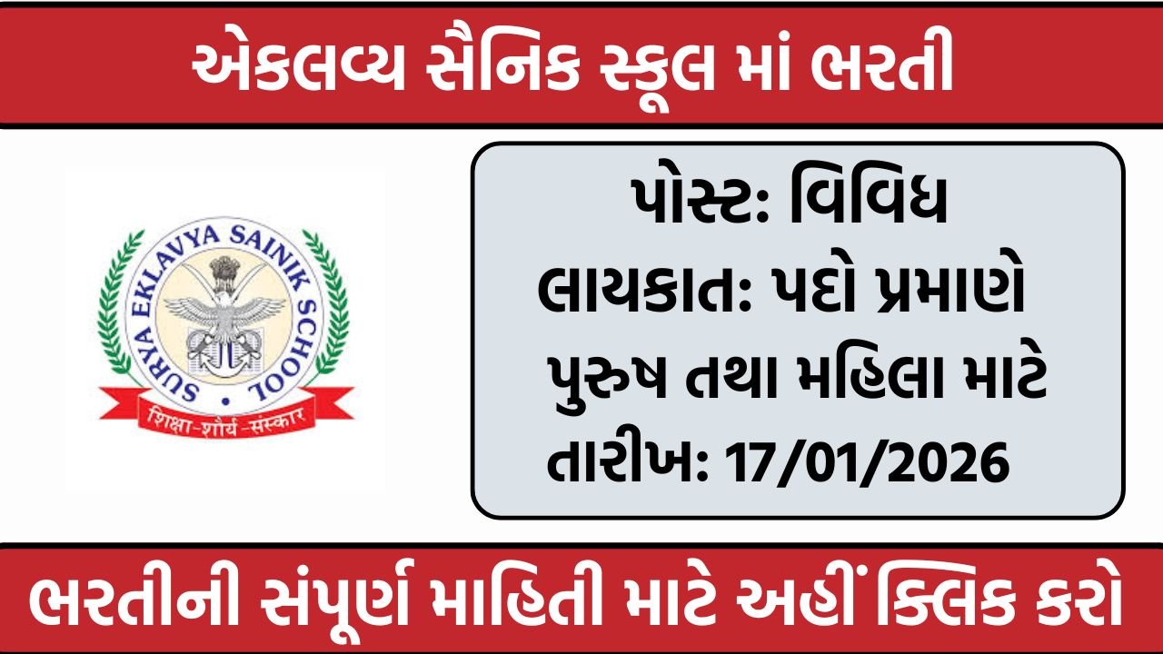 Eklavya Sainik School Recruitment