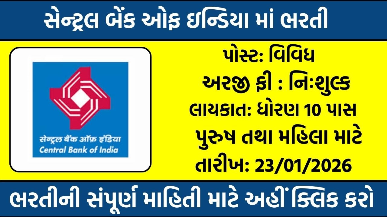 Central Bank of India Recruitment